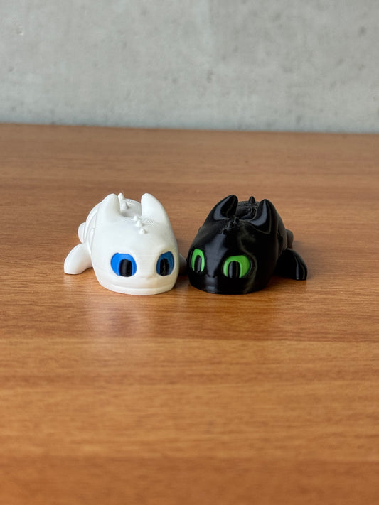Flexi Baby Toothless and light Fury Set Keychain